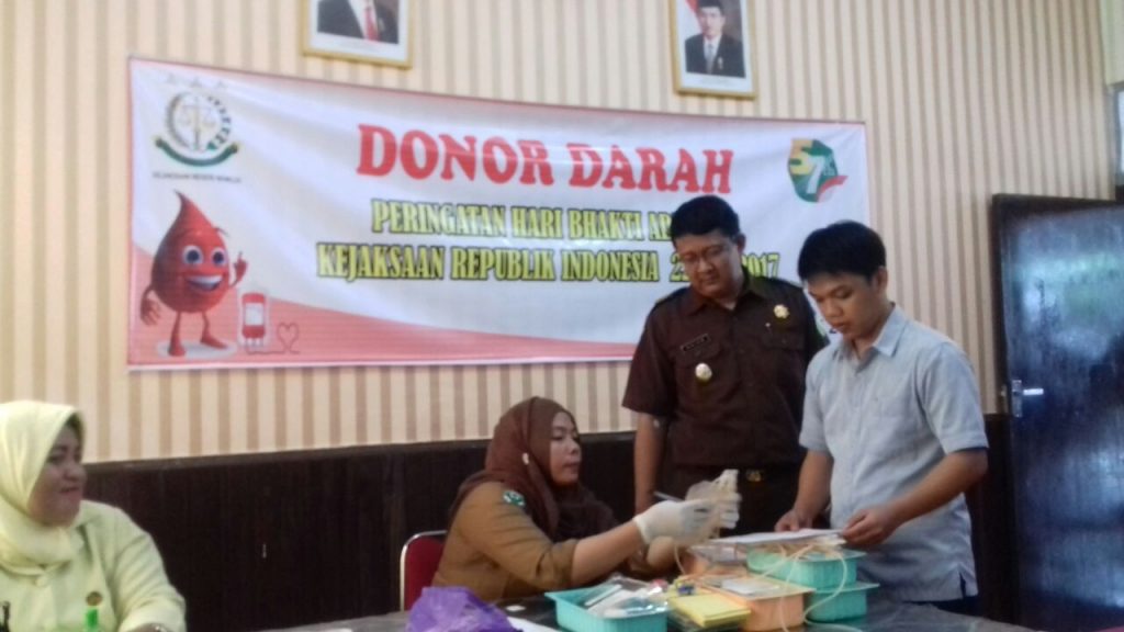 Peringati Hari Adhiaksa Ke 57, Kejari Mamuju Gelar Donor Darah