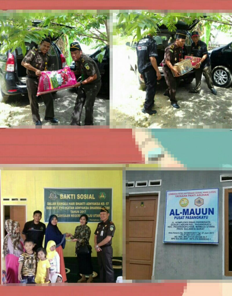 Sambut Hari Bhakti Adhyaka Dan HUT Ikatan Adhyaksa Darmakarini, Kejari Matra Gelar Baksos Ke Panti Al Ma’un