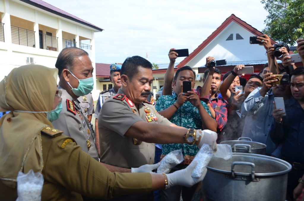 Polda Sulbar Musnahkan BB Sabu, Berikut Rinciannya