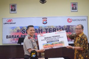 Polda Sulbar Terima Hibah Barak Brimob Dari PT Matahari Store Tbk