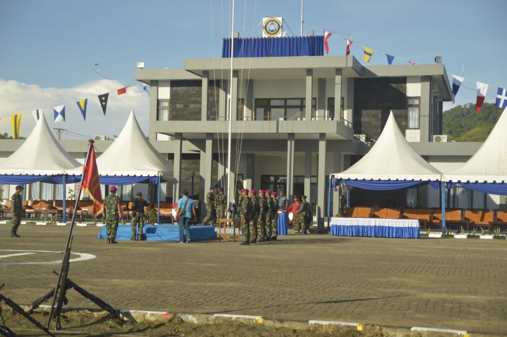 Jelang Peresmian Pangkalan TNI AL, Personel Korem 142 Tatag Hadiri Upacara Gladi Bersih