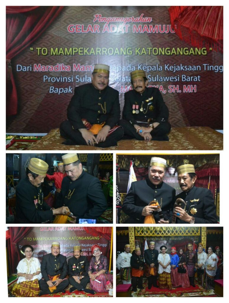 Dari Raja Mamuju, Kajati Sulselbar Terima Gelar To Mampekarroang Katongangang