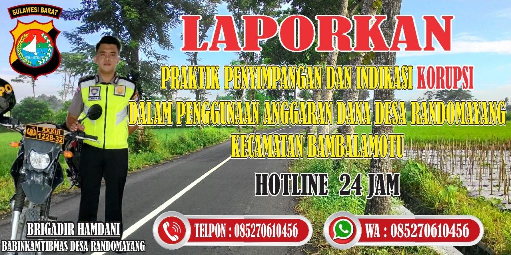 Permudah Pengawasan Penggunaan Dana Desa, Bhabinkamtibmas Jajaran Polres Matra Sebar Hotline Wilah Tugasnya
