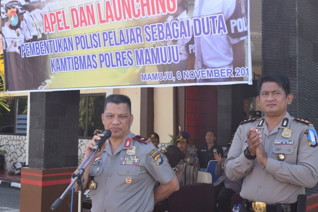 Dukung Pembangunan Nasional Polda Sulbar Launching Pembentukan Polisi Pelajar