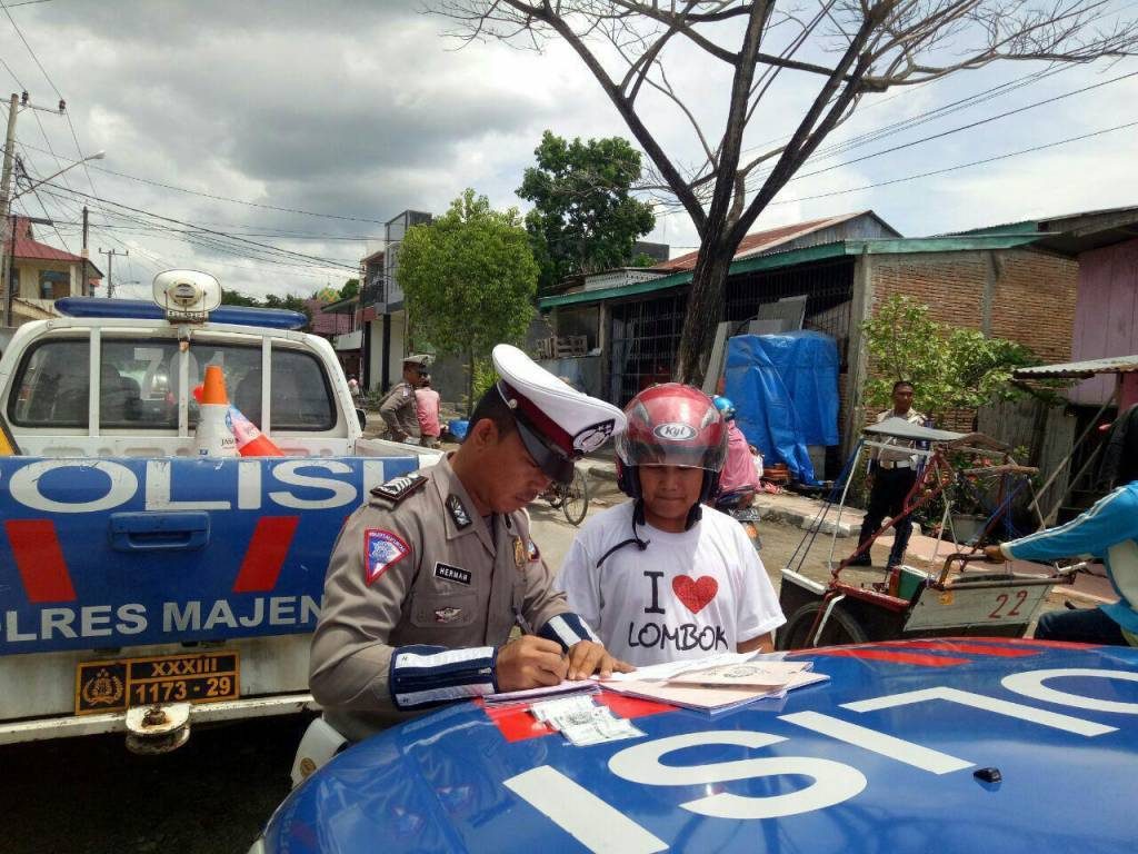 Akhir Operasi Zebra, Polres Majene Berhasil Kemas 406 Tilang Kendaraan
