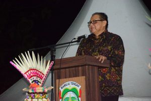 Dengan Bahasa Bali, AA Gede Ngurah Puspayoga Sampaikan Kebahagianya Dihadapan Ratusan Masyarakat Bali