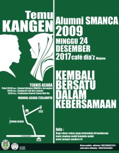 Satukan Kembali Kebersamaan Semasa SMA, Alumni SMANCA Angkatan 09 Akan Adakan Temu Kangen