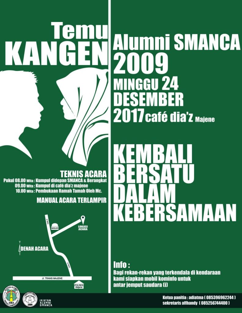 Satukan Kembali Kebersamaan Semasa SMA, Alumni SMANCA Angkatan 09 Akan Adakan Temu Kangen