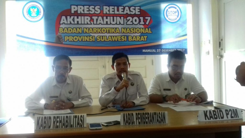 Tahun 2017, BNN Sulbar Hanya Mampu Melakukan Penindakan18 Kasus Dari Target 20 Kasus