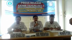 Tahun 2017, BNN Sulbar Hanya Mampu Melakukan Penindakan18 Kasus Dari Target 20 Kasus