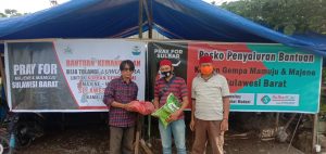 Ringankan Beban Warga, Relawan Bija Tolangi Salurkan Bantuan Ke Penyintas Gempa di Sulbar