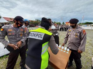 Antisipasi Penyalahgunaan Narkoba, Personel Polres Mateng Jalani Tes Urine