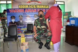 Kodim 1428 Mamasa Kembali Terima Vaksin Covid-19 Tahap 2