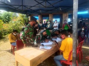 Percepat Vaksinasi, Kodim 1428 Mamasa Gelar Serbuan Vaksin Massal