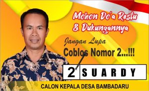 Makna Nomor Urut 2 Bagi Suardy Cakades Desa Bambadaru