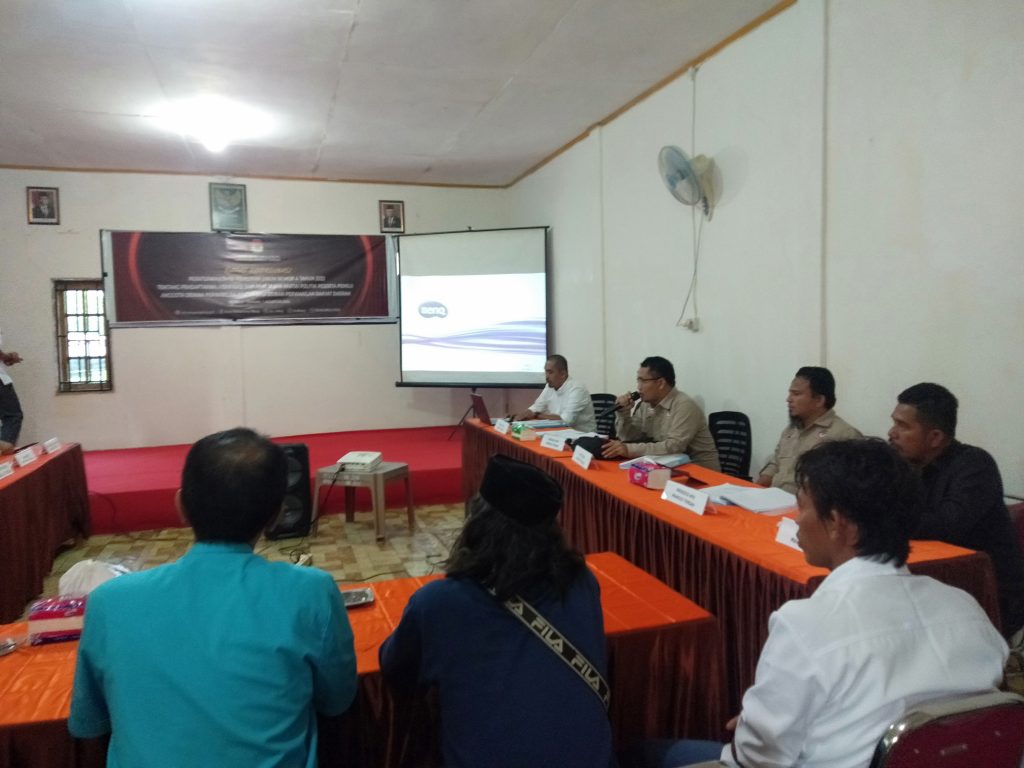 KPU Mateng Gelar Rakor Tahap Pendaftaran, Verifikasi, dan Penetapan Parpol Pemilu 2024