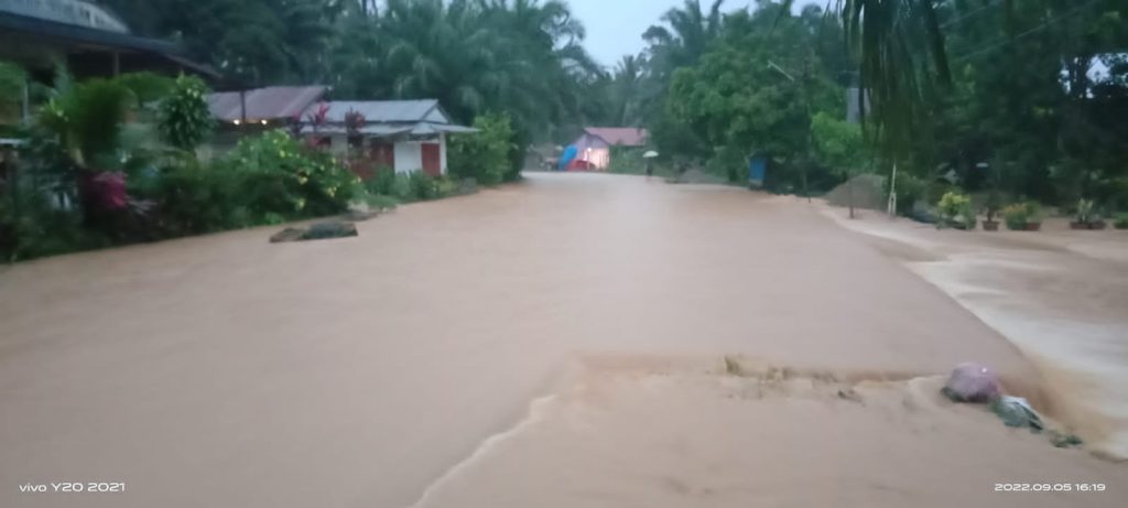 Curah Hujan Tinggi, Sejumlah titik di Mamuju Tengah Terendam Banjir