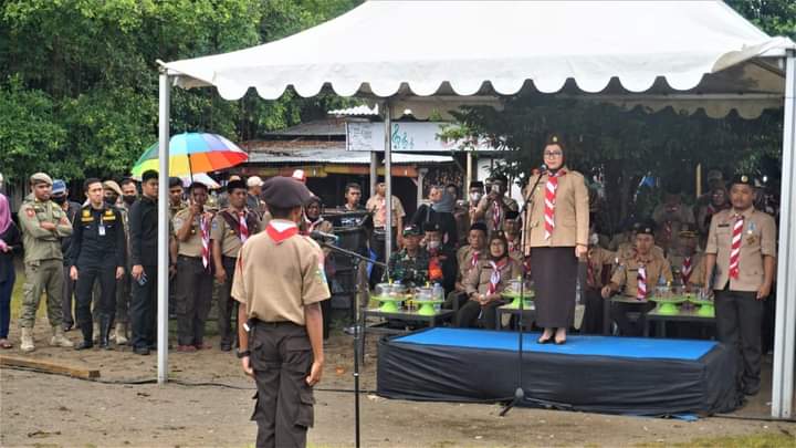 Jadi Irup Pembukaan Jambore ke-V Gerakan Pramuka Kwarcab Mamuju, Sutinah Sampaikan Ini
