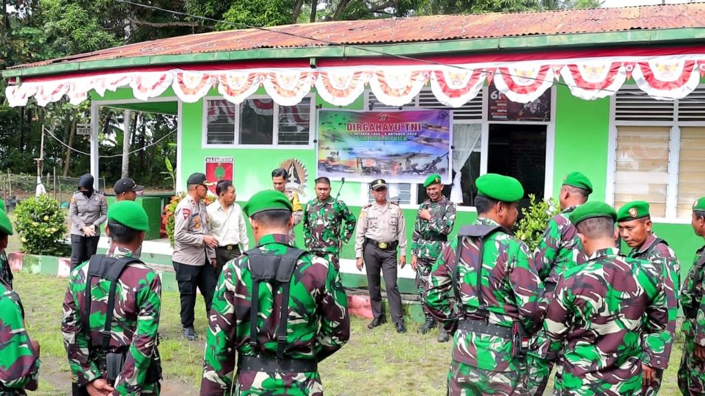 Ada Apa..!! Waka Polres Bersama PJU dan Personil Polres Mateng Datangi Koramil 1418-04 Budong-budong