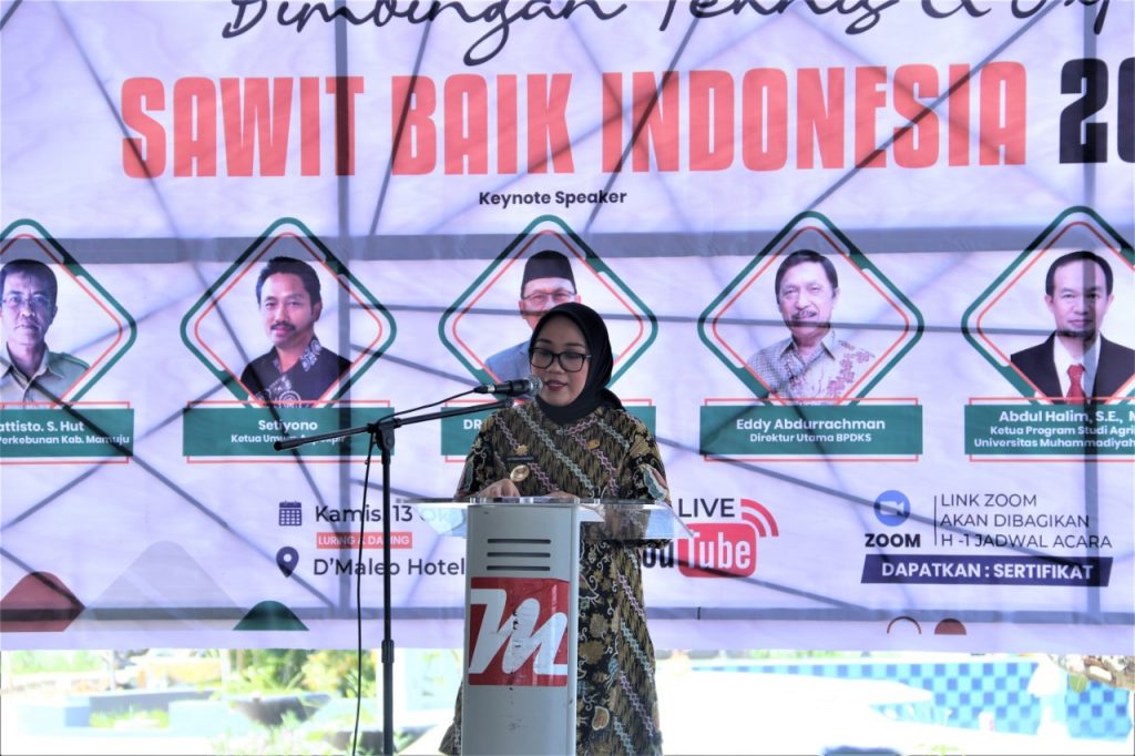 Bimtek Dan Expo Sawit Baik Indonesia 2022, Sutinah : Pengembangan Kelapa Sawit Perlu Mendapat Atensi Khusus