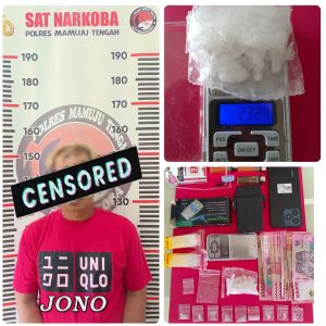Satres Narkoba Polres Mateng Amankan Pengedar Sabu Dan Barang Bukti Seberat 23,24 Gram