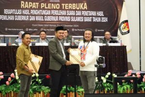 KPU Sulbar Tetapkan SDK-JSM Sebagai Gubernur Dan Wakil Gubernur Sulbar Terpilih Tahun 2024-2029