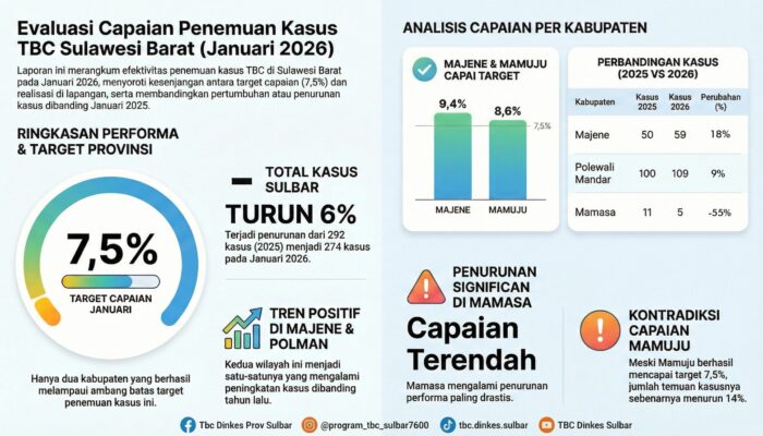 Targetkan Eliminasi TBC, Dinkes Sulbar Intensifkan Deteksi Dini di Seluruh Kabupaten