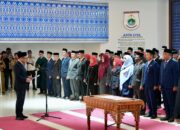Gubernur Suhardi Duka Lantik 155 Pejabat, Kain Lotong Resmi Nakhodai DPMPTSP Sulbar