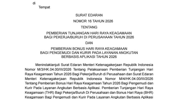 Hadirkan Keadilan Ekonomi, Pemprov Sulbar Terbitkan Edaran THR bagi Buruh dan Bonus Hari Raya untuk Driver Ojol