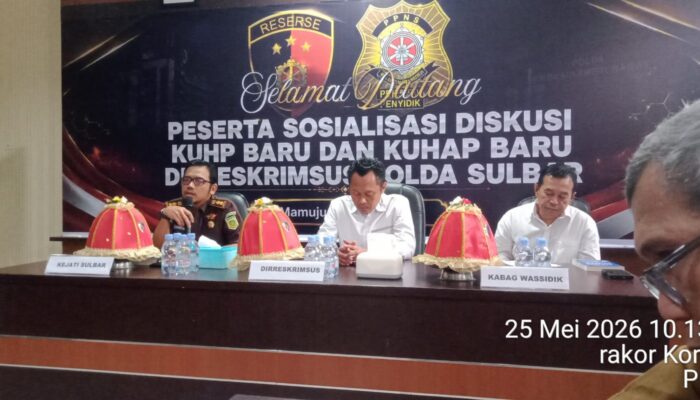Satu Komando Visi SDK, Dinas Pangan Sulbar Bedah KUHP-KUHAP Baru Bareng Ditreskrimsus Polda